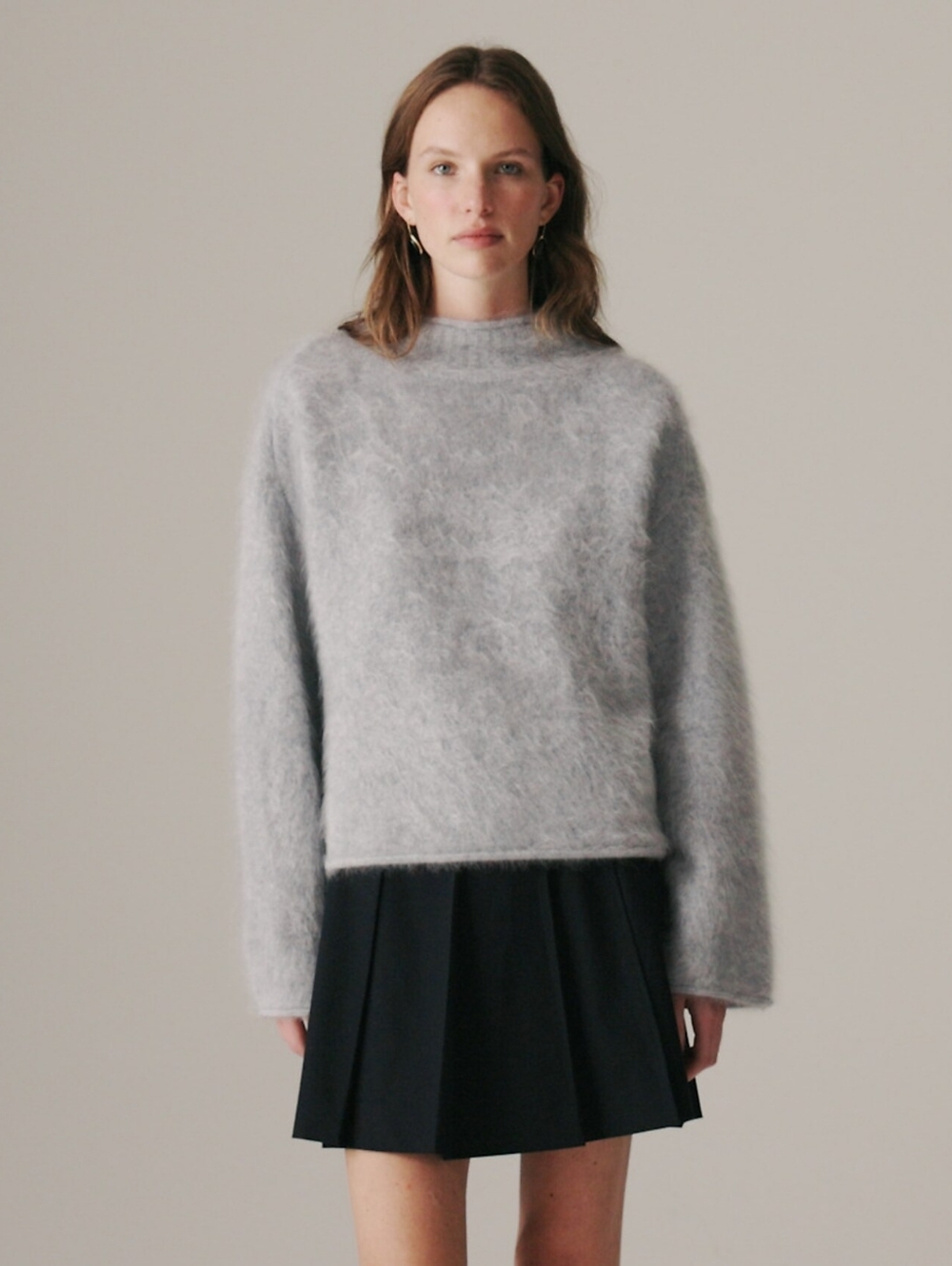 J. Crew 2025 Rollneck Sweater Brushed Cashmere Blue Gray Size Small
